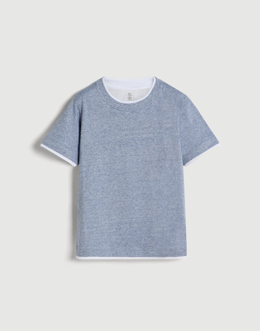 Jersey T-shirt Azure Boys - Brunello Cucinelli