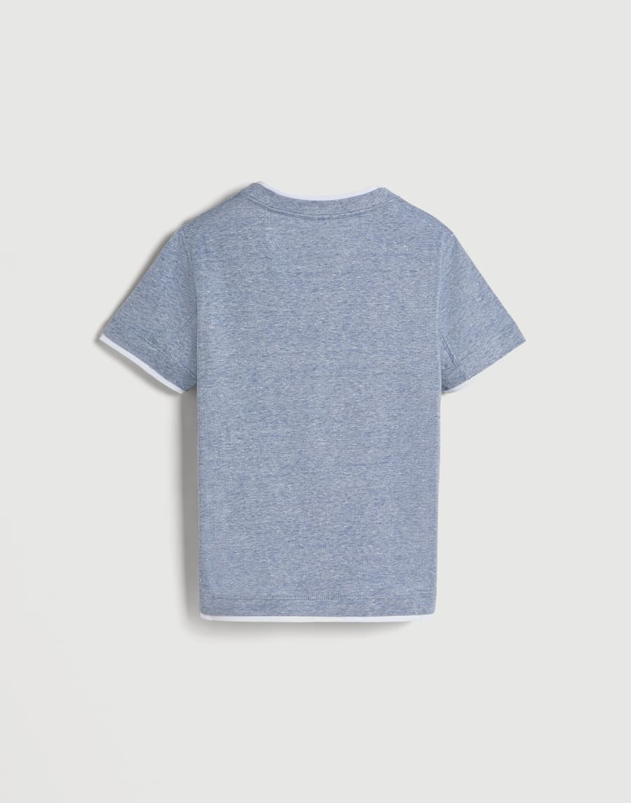 Jersey T-shirt Azure Boys - Brunello Cucinelli