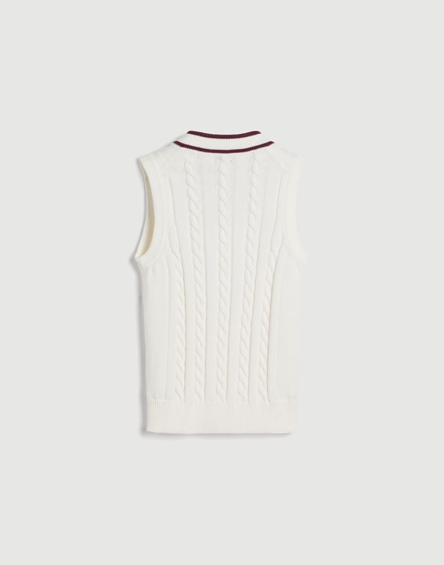 Cotton knit vest Panama Boys - Brunello Cucinelli