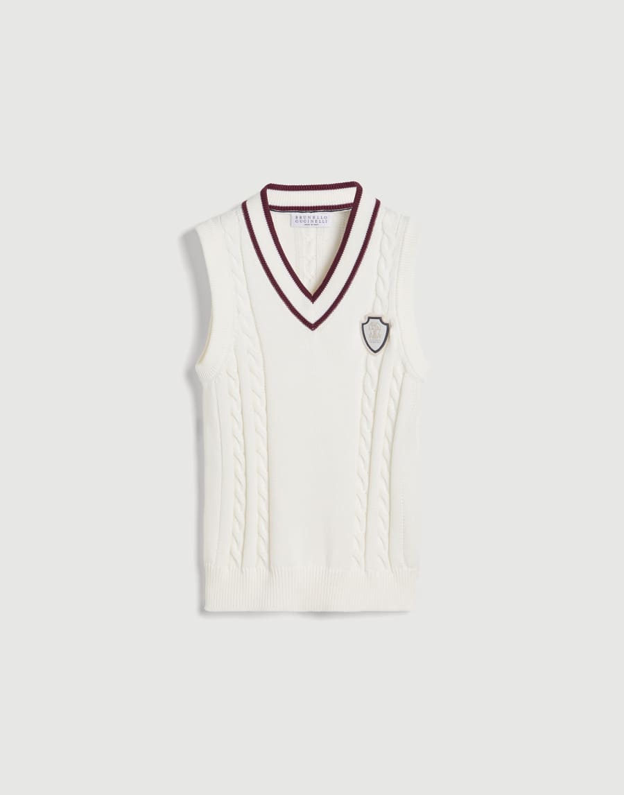 Cotton knit vest Panama Boys - Brunello Cucinelli