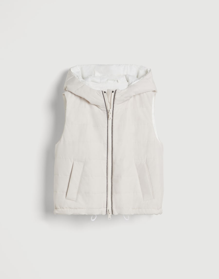 Hooded vest with monili White Girls - Brunello Cucinelli