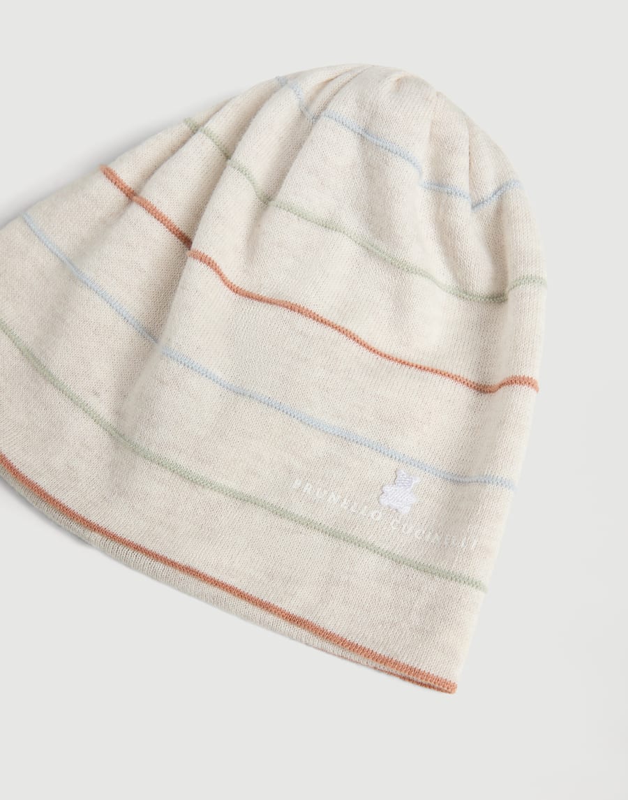 Bernie Baby striped beanie Panama Baby - Brunello Cucinelli