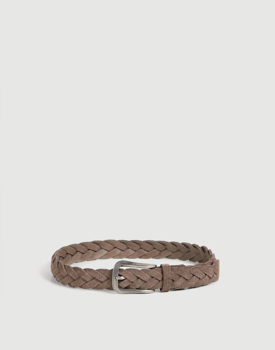 Braided suede belt Light Brown Boys - Brunello Cucinelli