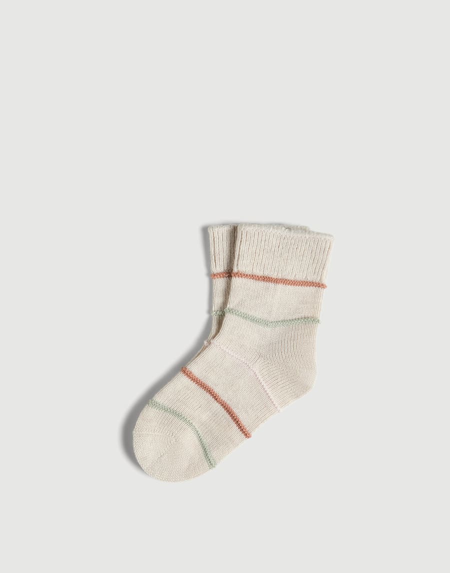 ベビーバーニー ストライプ ソックス ベージュ ベビー - Brunello Cucinelli