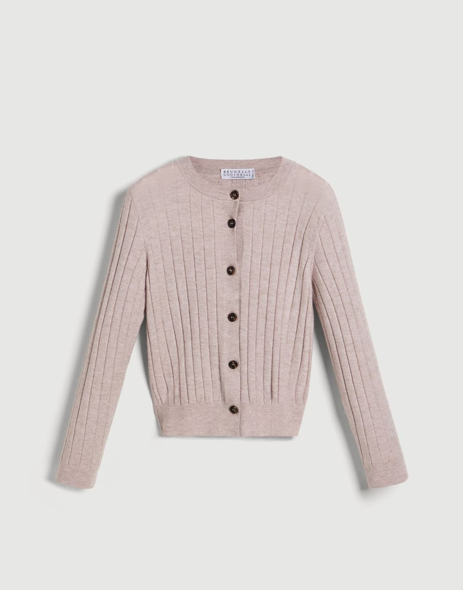 Cardigan en cachemire Brillant Rose Fille - Brunello Cucinelli