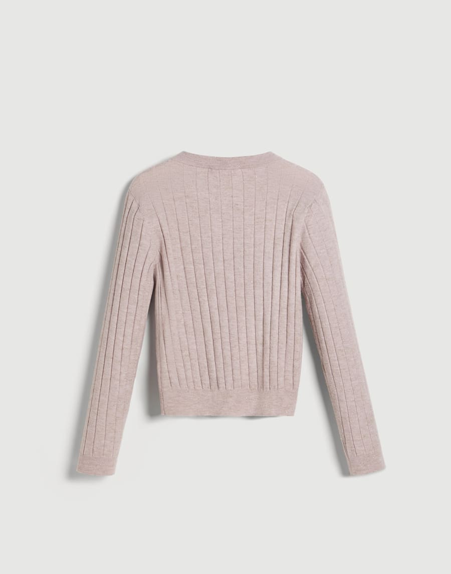Cardigan en cachemire Brillant Rose Fille - Brunello Cucinelli