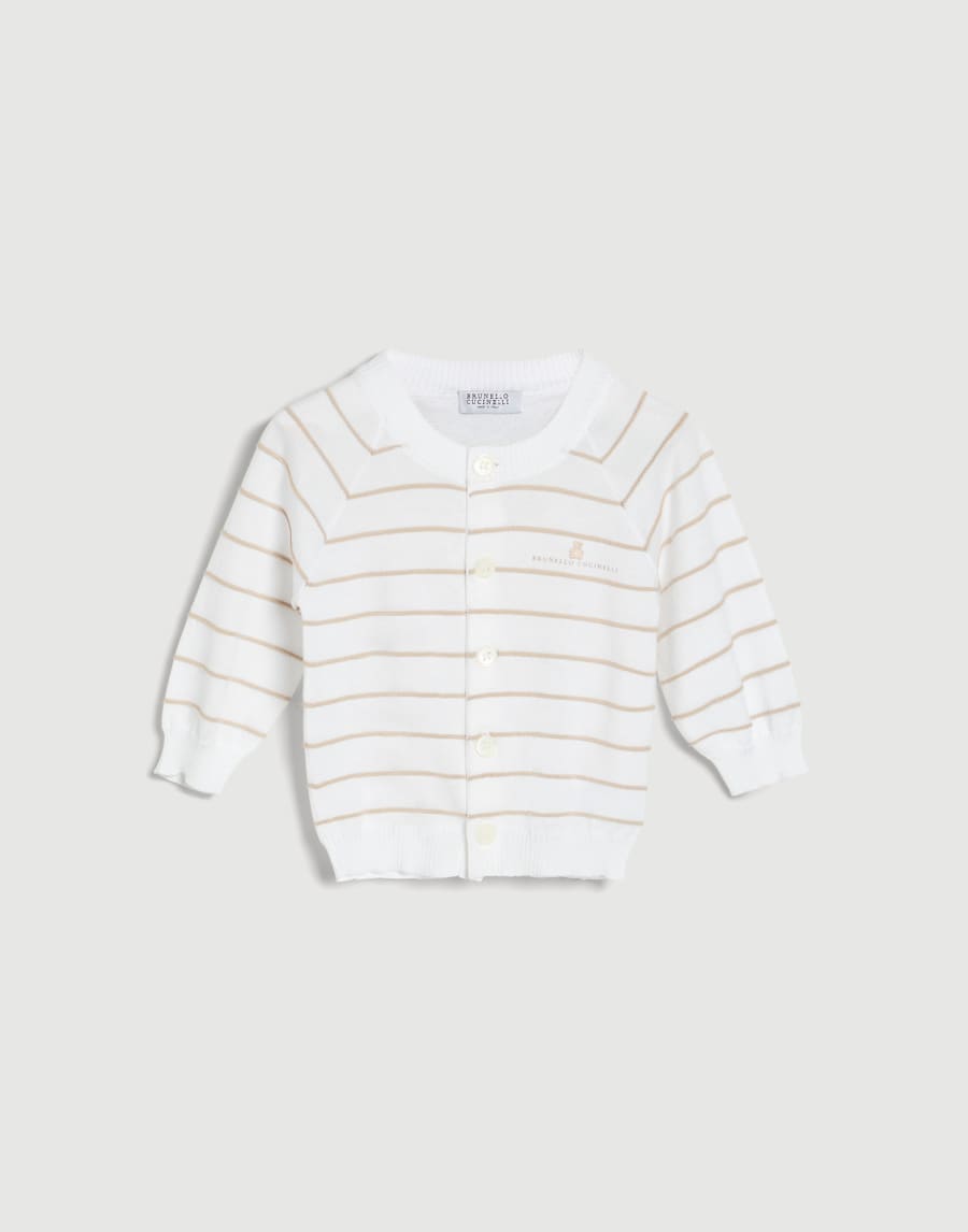 Bernie Baby striped cardigan Panama Baby - Brunello Cucinelli