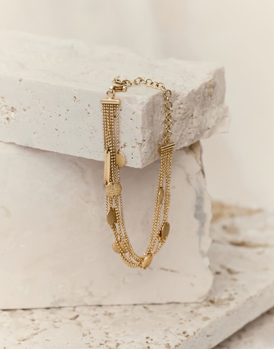 18k Gold bracelet with 0.015ct Diamond Gold Woman - Brunello Cucinelli