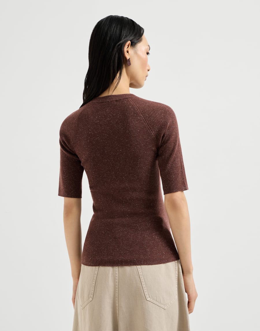 Sparkling cashmere sweater Bordeaux Woman - Brunello Cucinelli