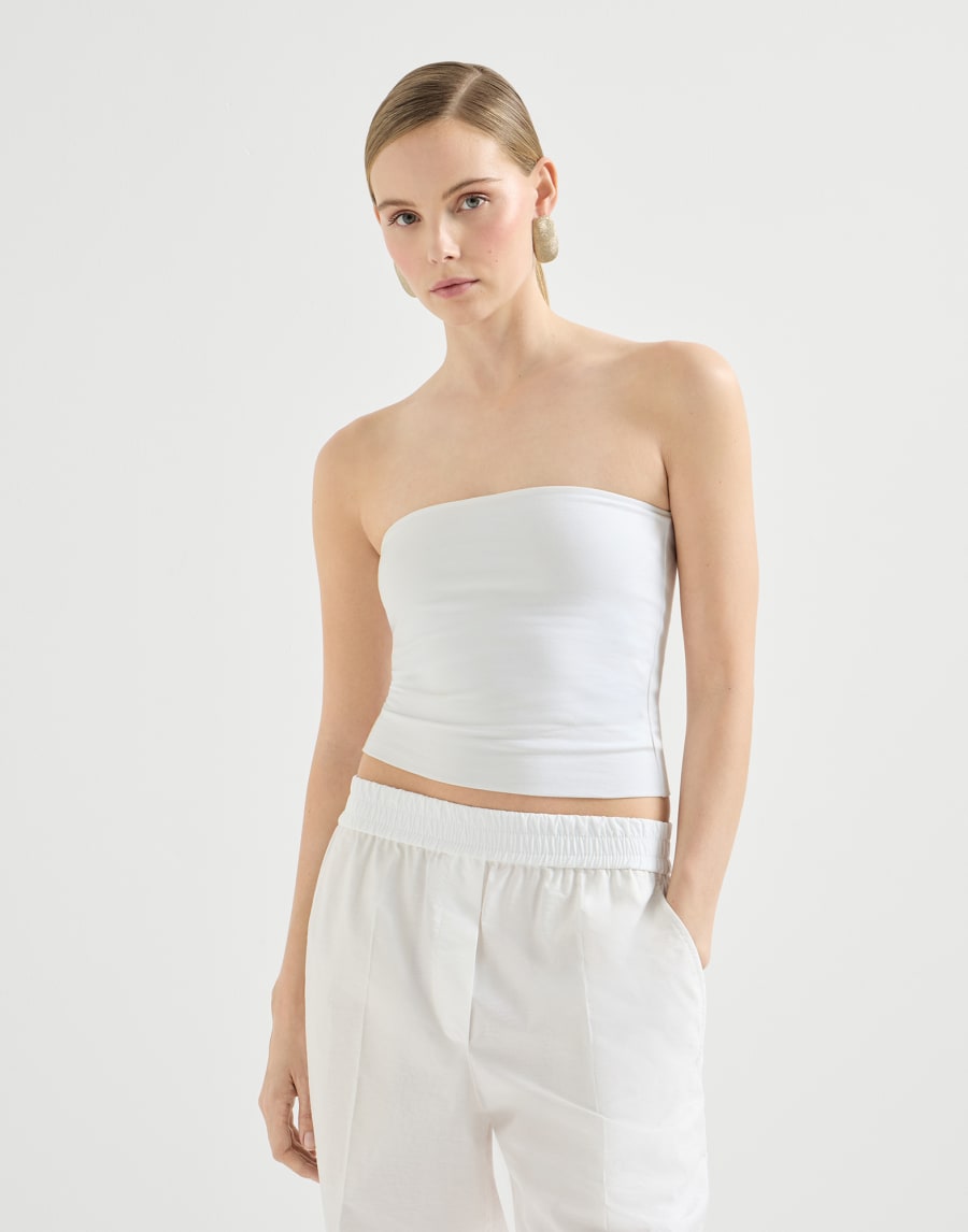 Top bandeau Blanco Mujer - Brunello Cucinelli