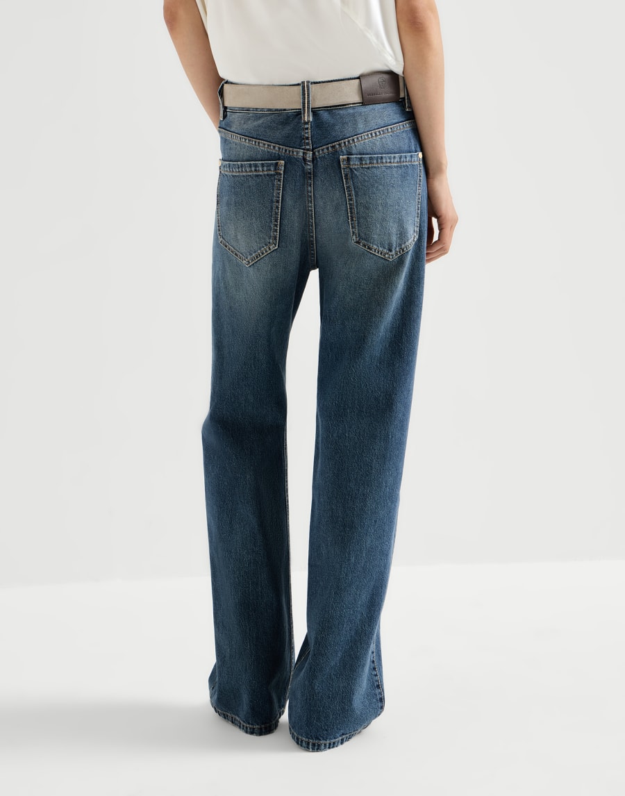 コンテンポラリールーズトラウザーズ デニムブルー レディース - Brunello Cucinelli