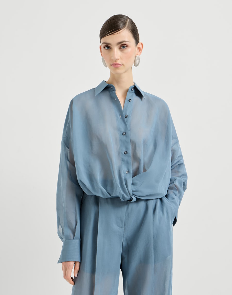 Organza shirt Azure Woman - Brunello Cucinelli
