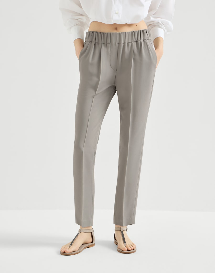 Tailored Jogger trousers Light Grey Woman - Brunello Cucinelli