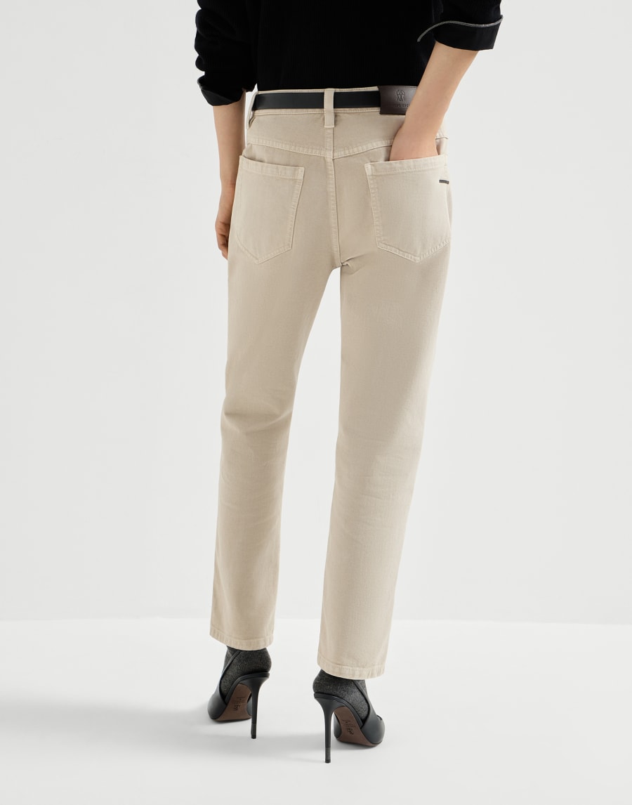 Straight five-pocket trousers Sand Woman - Brunello Cucinelli