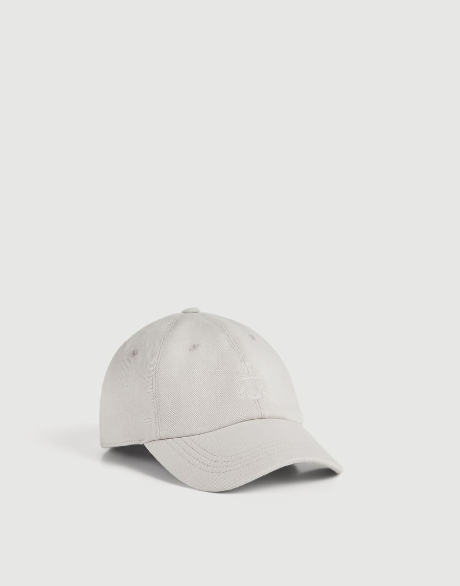 Lightweight denim baseball cap Light Grey Boys - Brunello Cucinelli