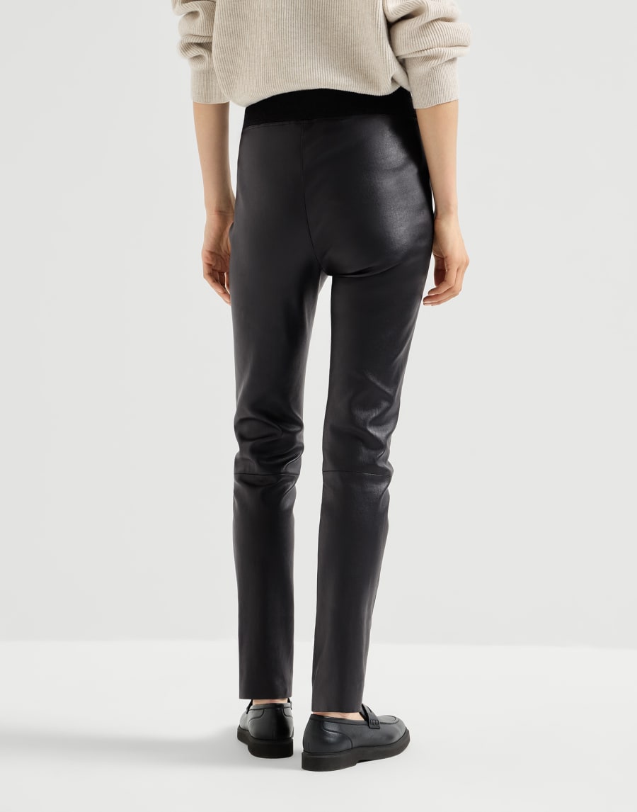 Leggings de napa stretch Negro Mujer - Brunello Cucinelli