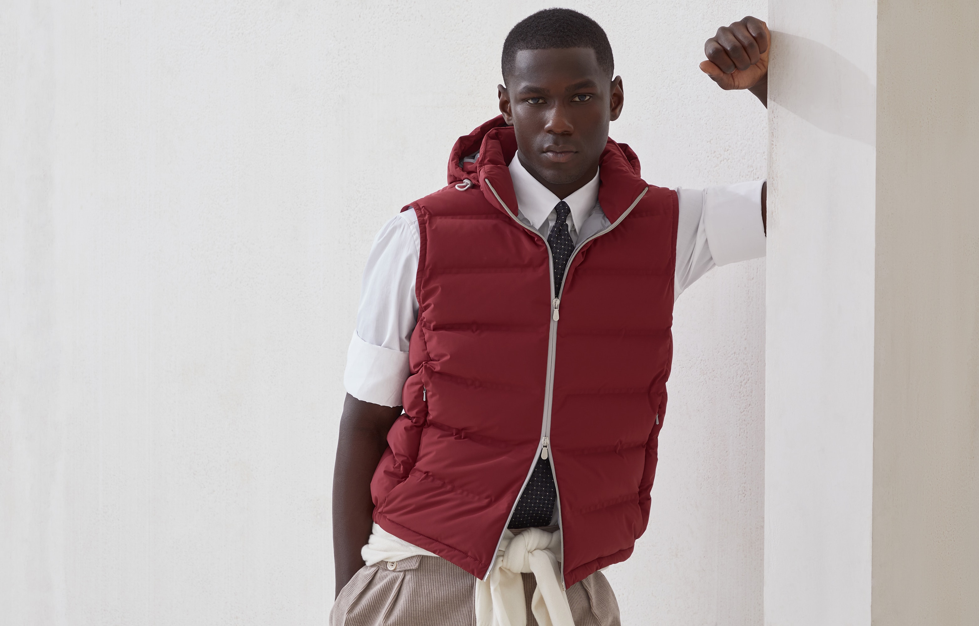 ダウンベスト BRUNELLO CUCINELLI Down Sleeveless Jacket (MB5718834 C1137) Brunello Cucinelli Wool-blend down vest Brunello Cucinelli