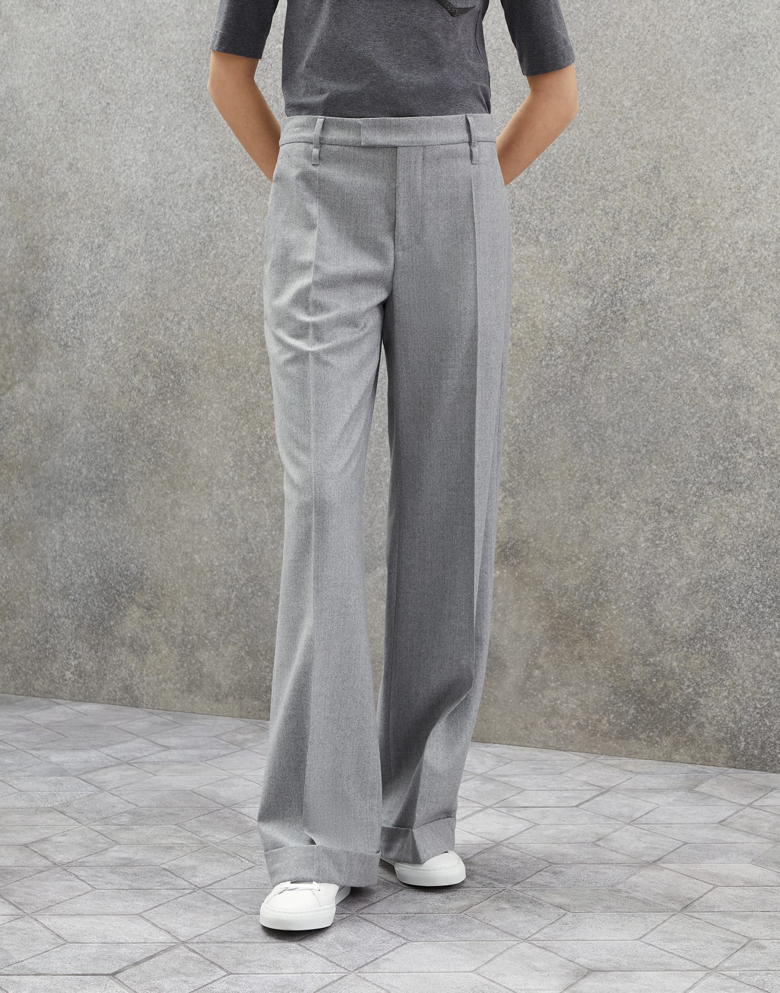 Buy Marks & Spencer Pure Wool Flannel Trousers_3XL MID Grey at Amazon.in