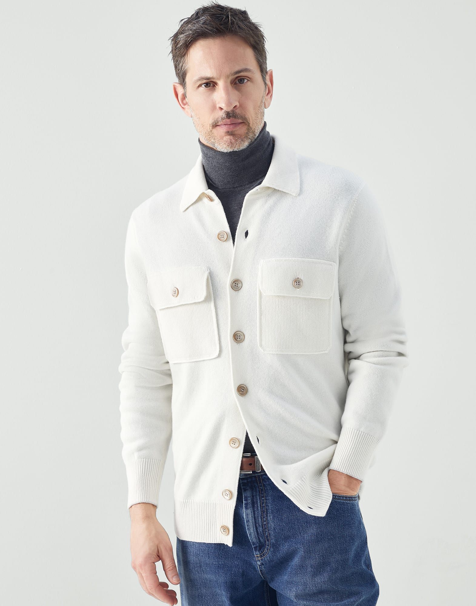 Cardigan over shirt online