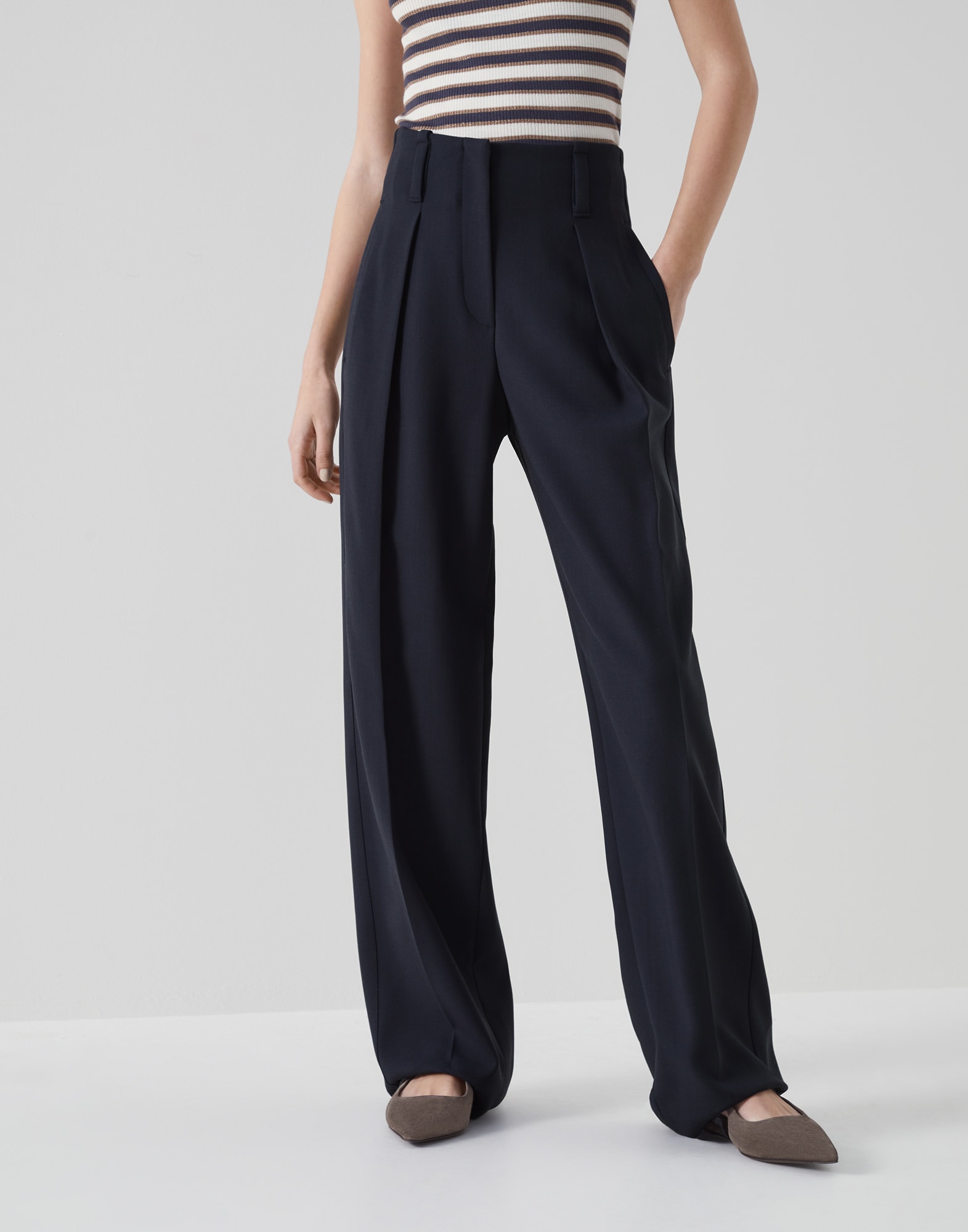 Wide trousers 232MB097P8239 for Woman Brunello Cucinelli