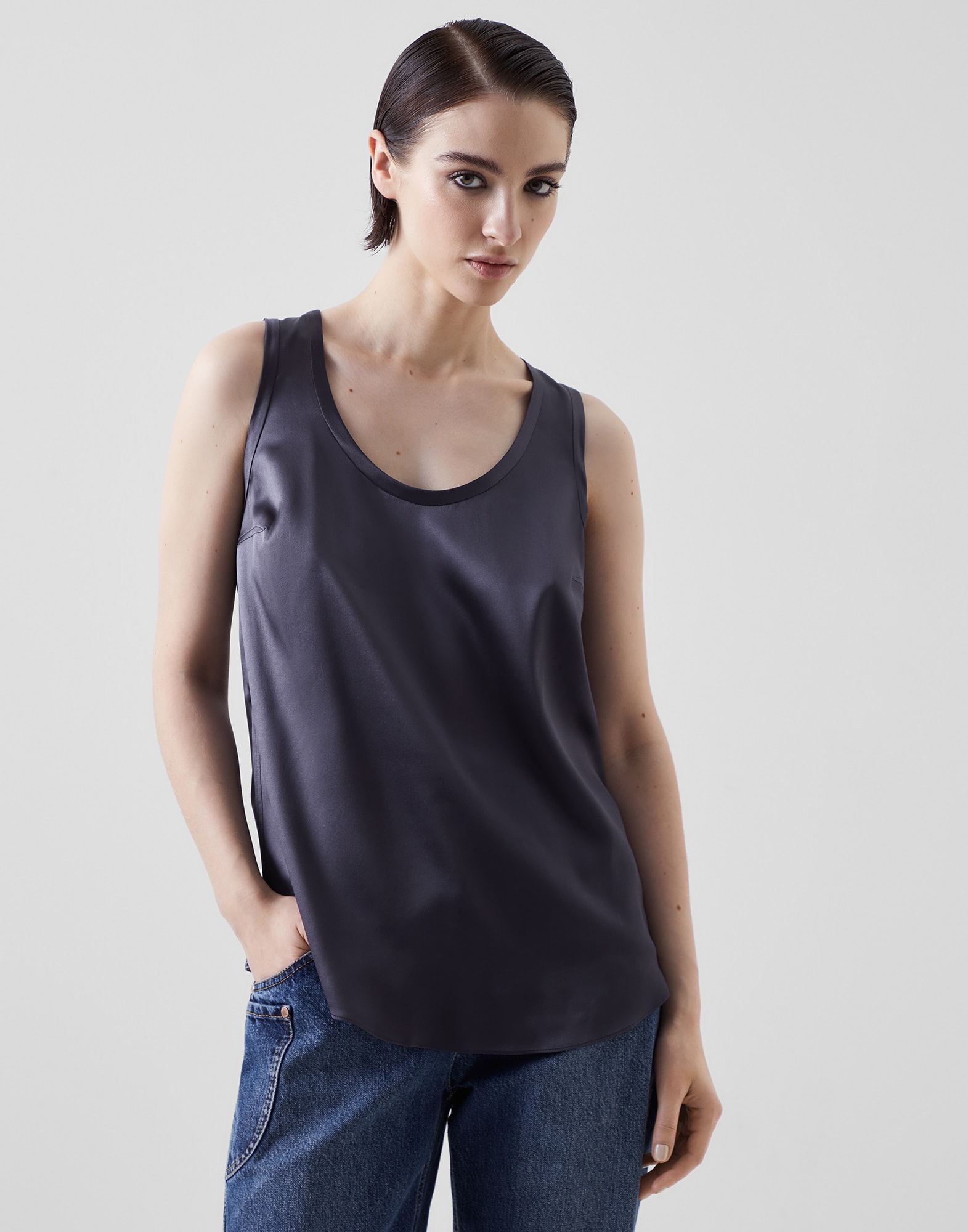 Satin top (232M0C59E0600) for Woman