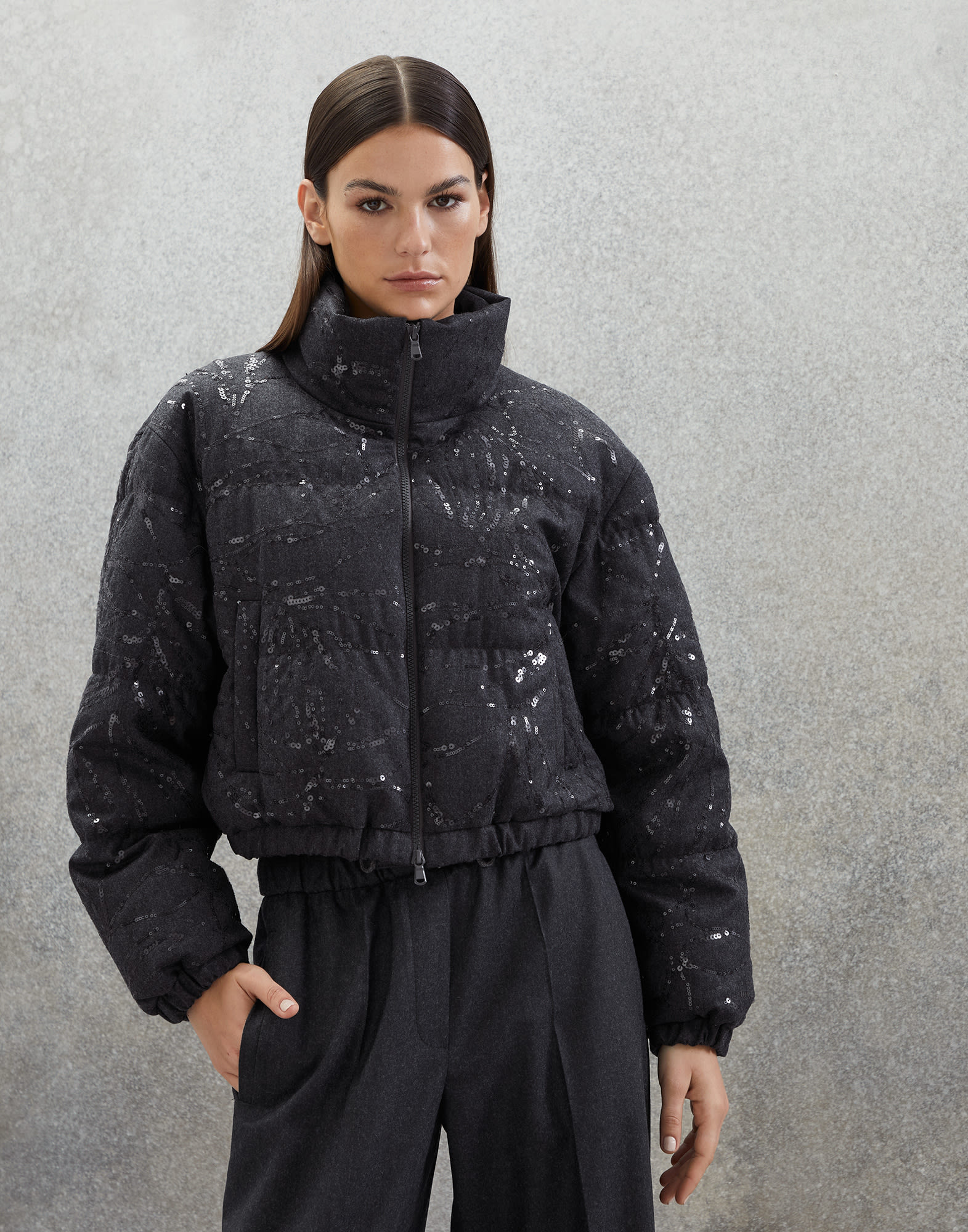 Down jacket embroidery deals