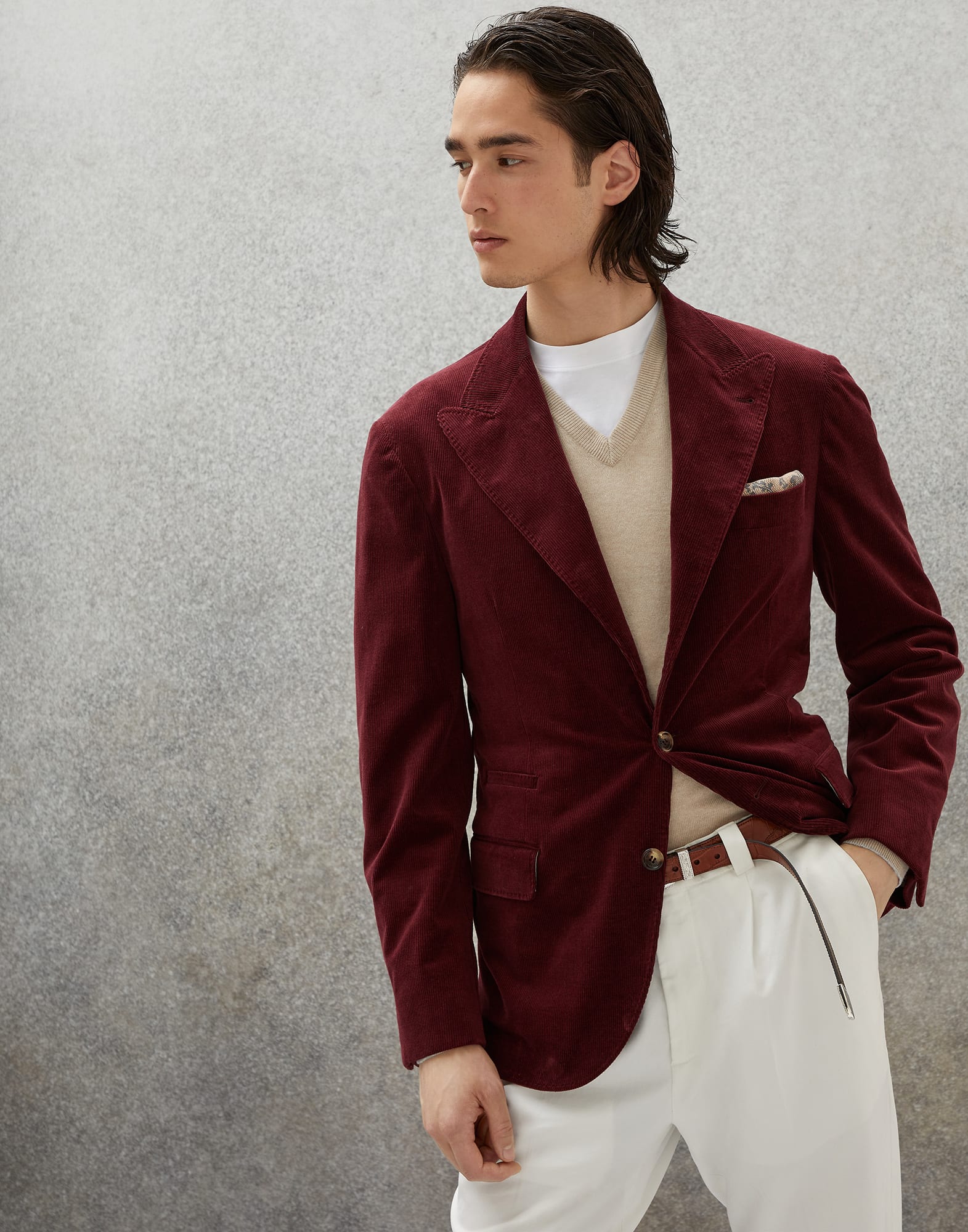 Corduroy blazer 232MQ4357BFDC288402 for Man Brunello Cucinelli