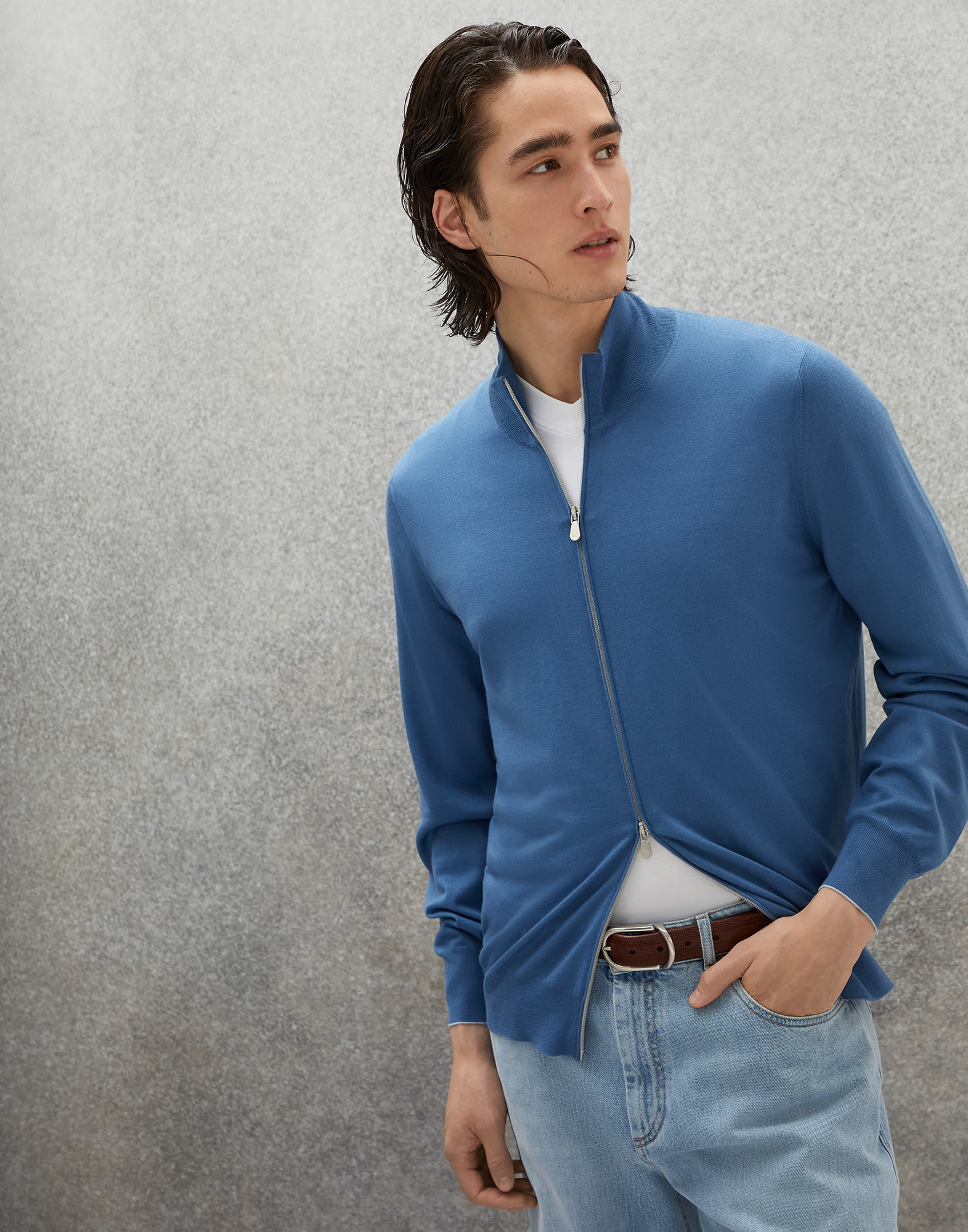 Mens light top weight cardigan