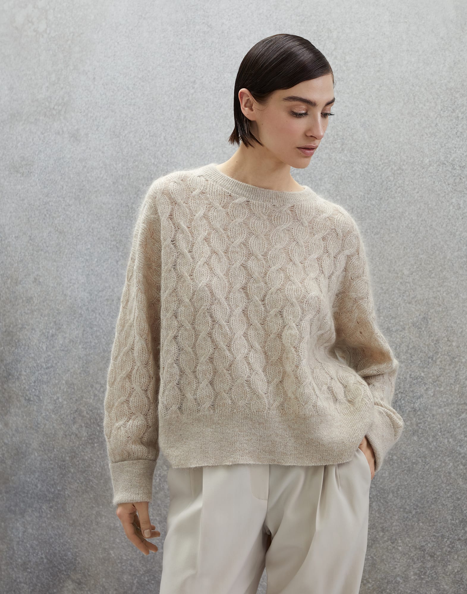 Mohair and wool sweater