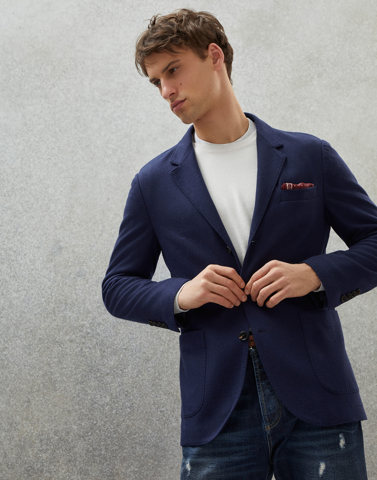 Brunello cucinelli 2025 linen blazer