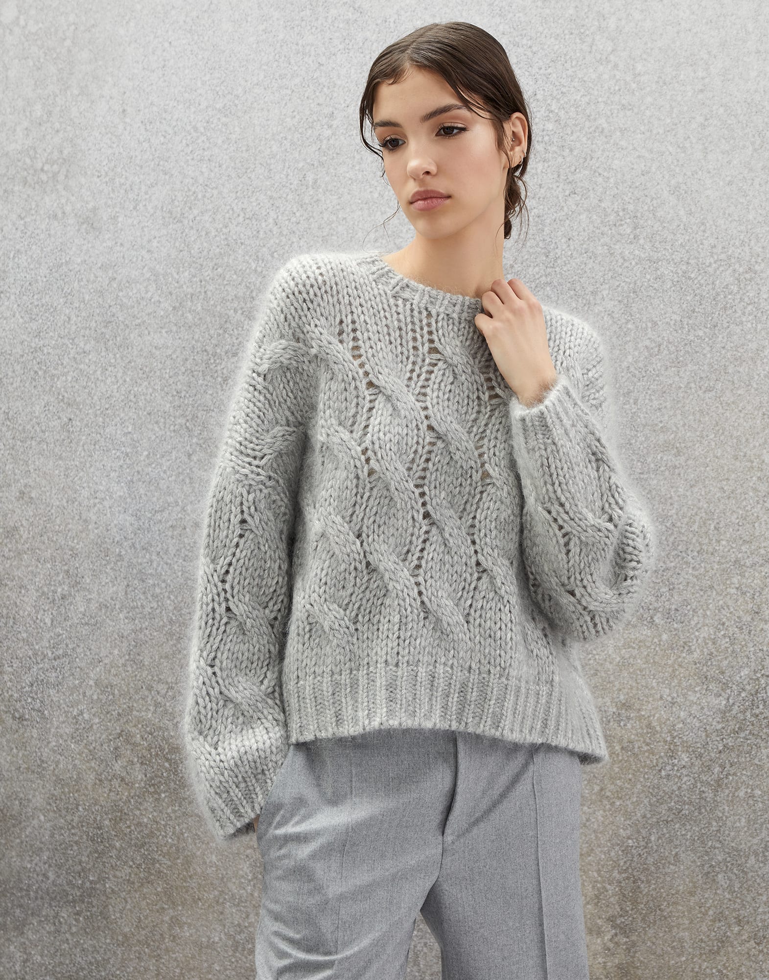 Mohair and wool sweater 232MMA371400 for Woman Brunello Cucinelli