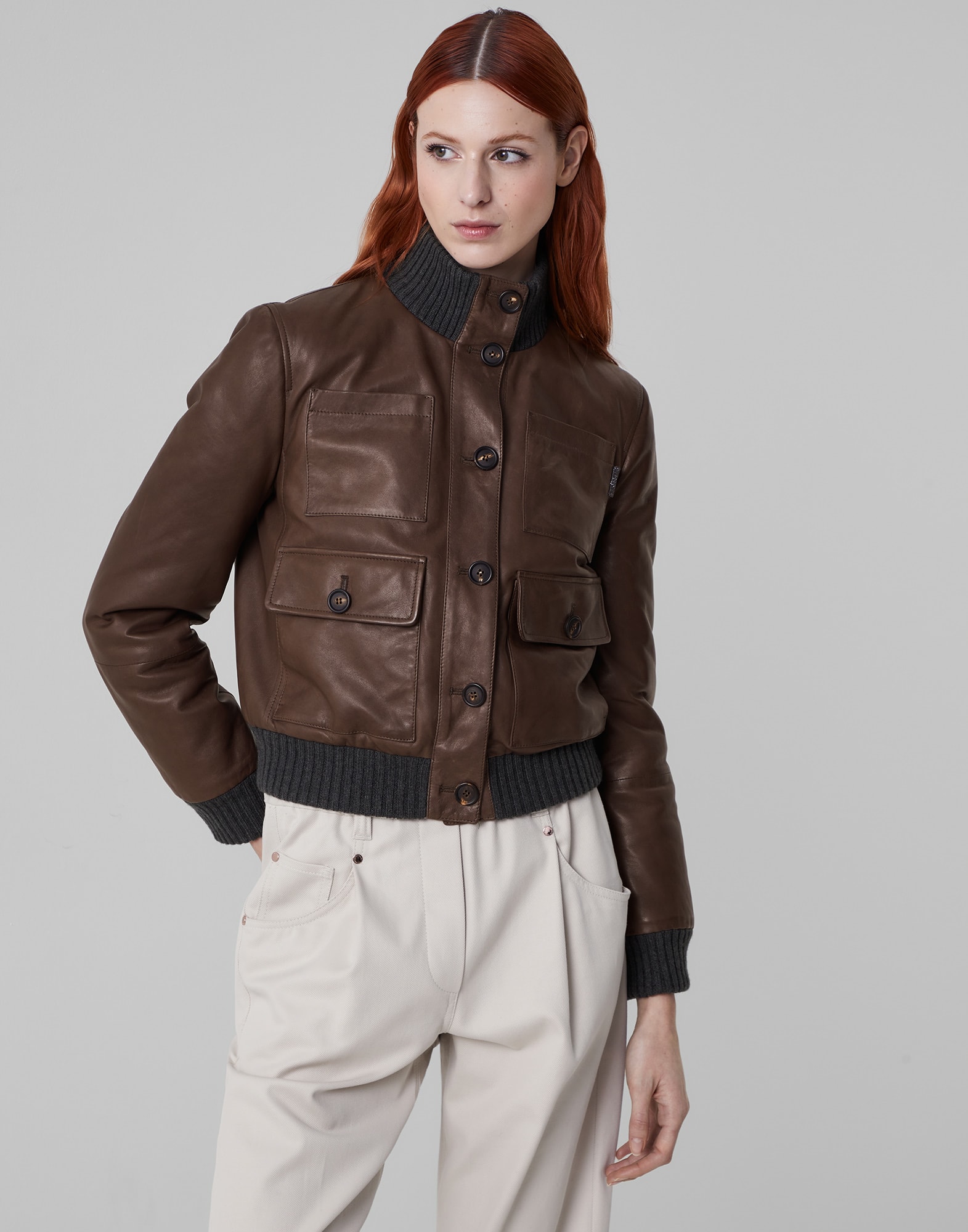 Nappa leather 2025 jacket womens