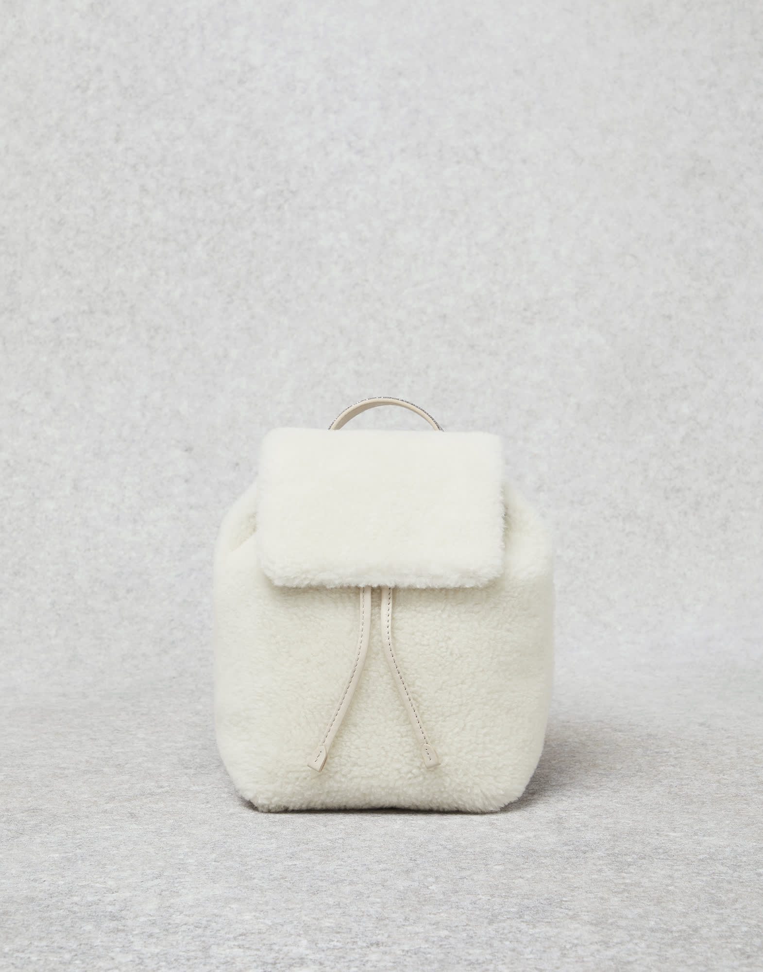 Virgin wool and cashmere backpack