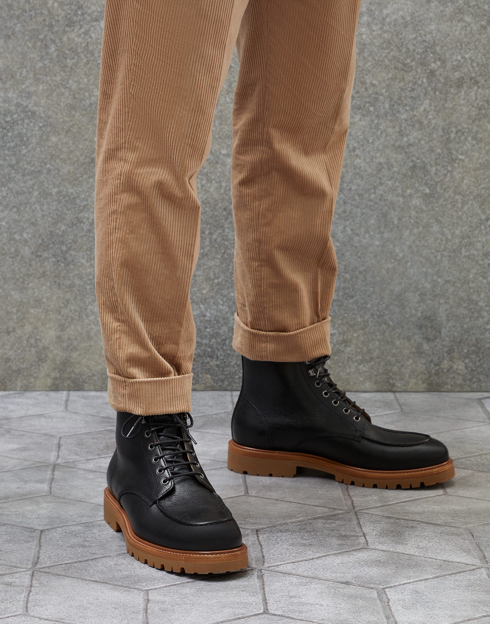 Calfskin boots (232MZUNAIY787) for Man | Brunello Cucinelli