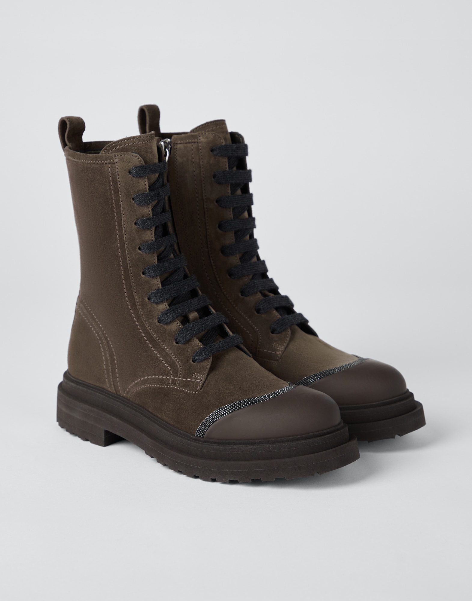 Brunello cucinelli suede boots sales