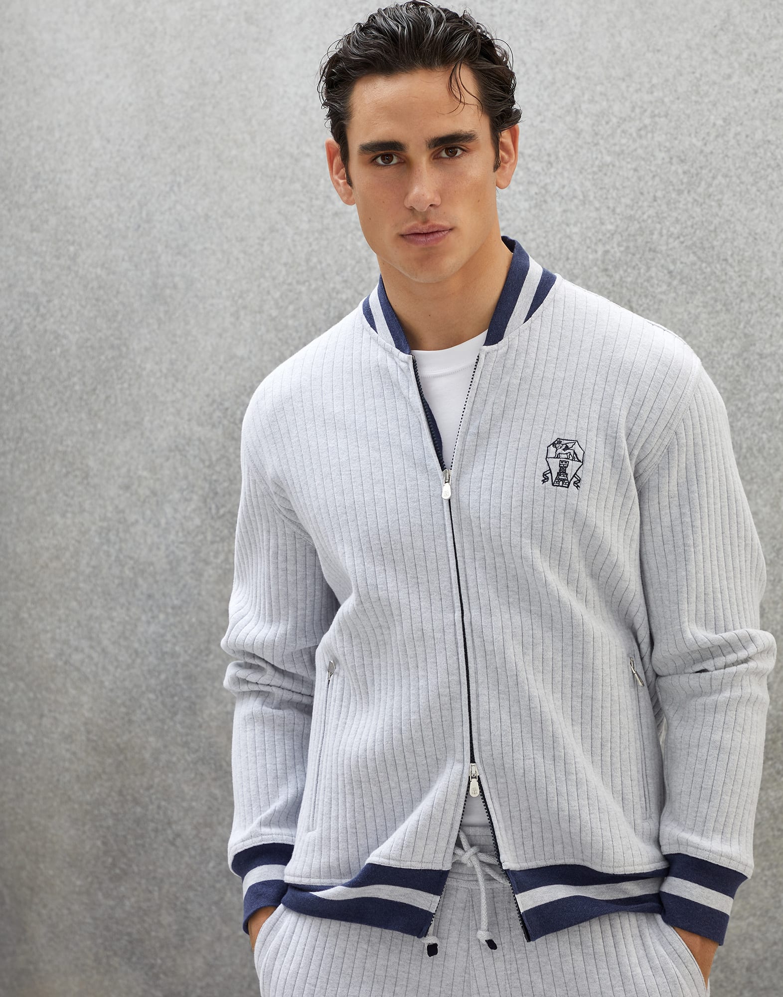 Bomber style sweatshirt top