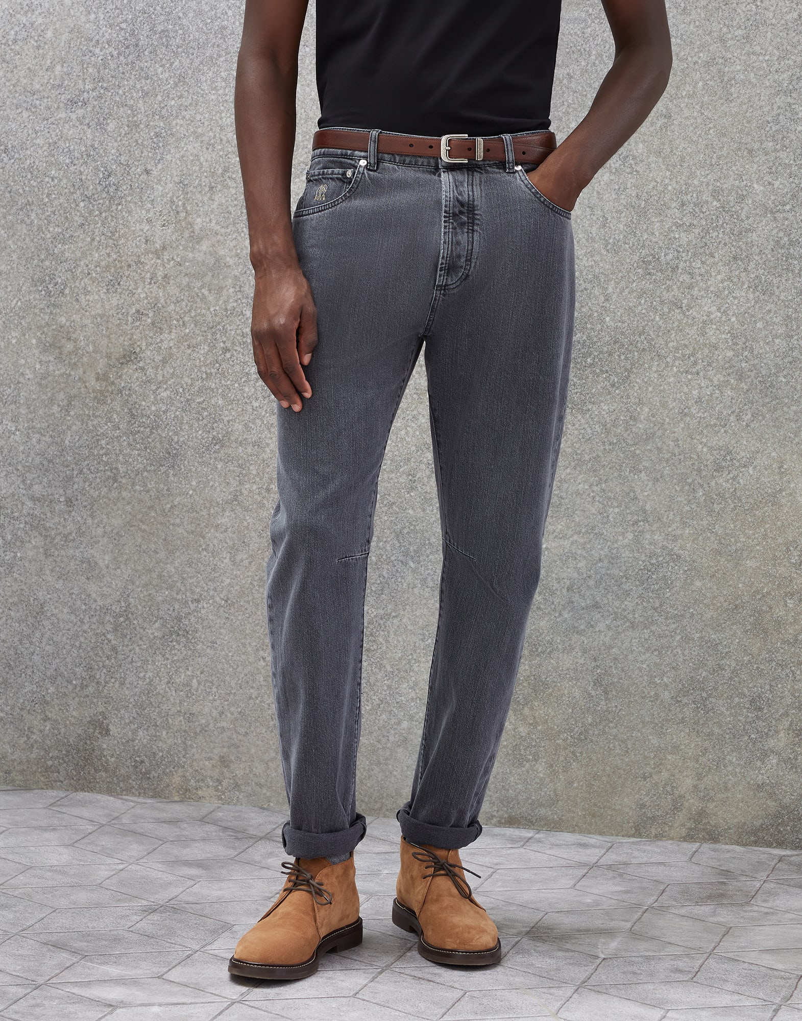 Leisure fit five-pocket trousers (232ME245X1290) for Man