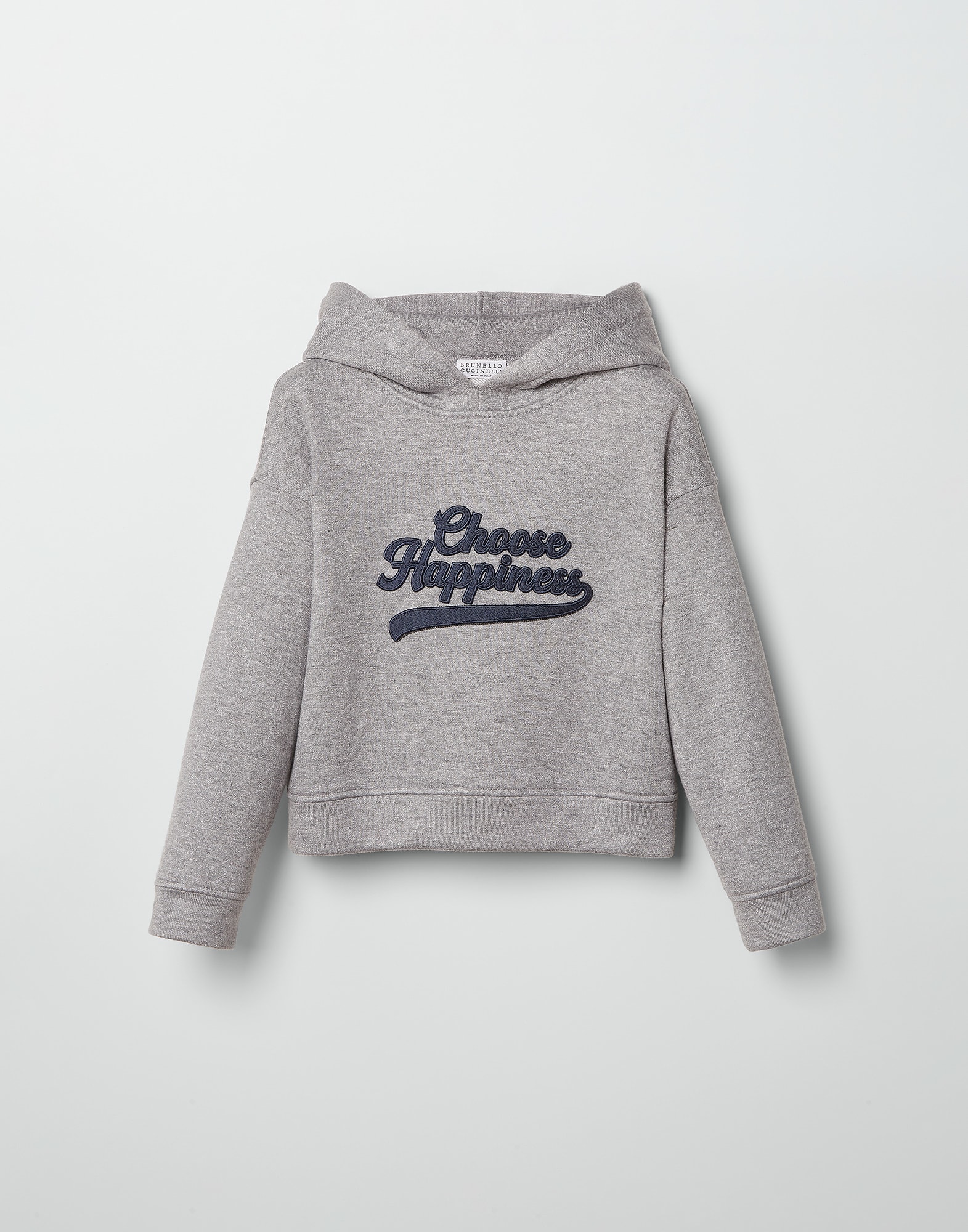 Sweatshirt with hood Grey Girls - Brunello Cucinelli
