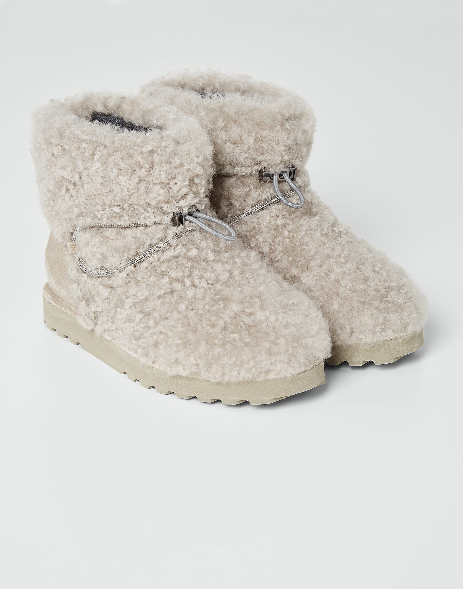 Shearling boots 232BZBRS0G219 for Girls Brunello Cucinelli