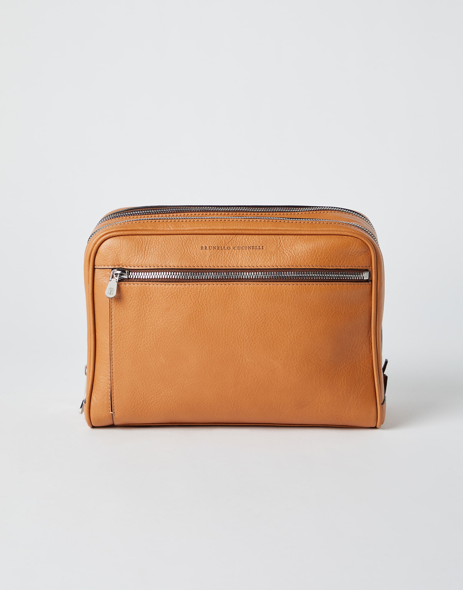 Beauty case with double zipper Natural Man - Brunello Cucinelli