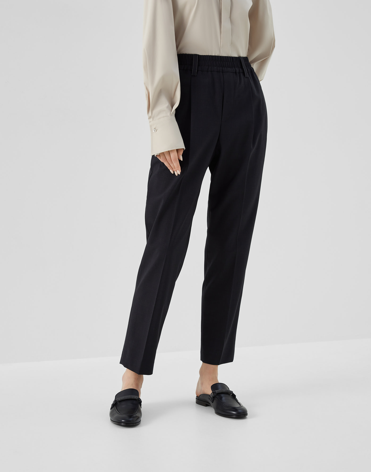 Baggy cigarette trousers 232M0W07P7811 for Woman Brunello