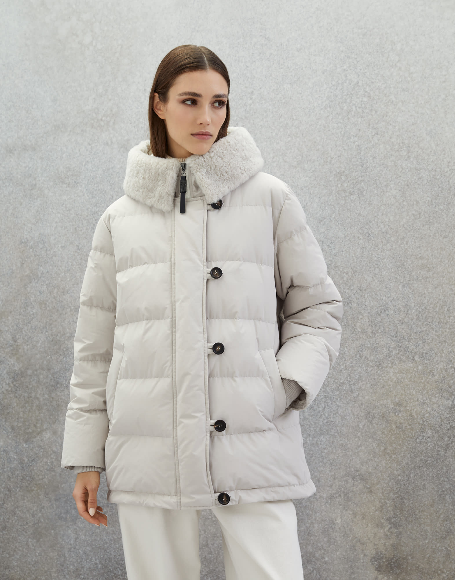 Brunello cucinelli down coat on sale