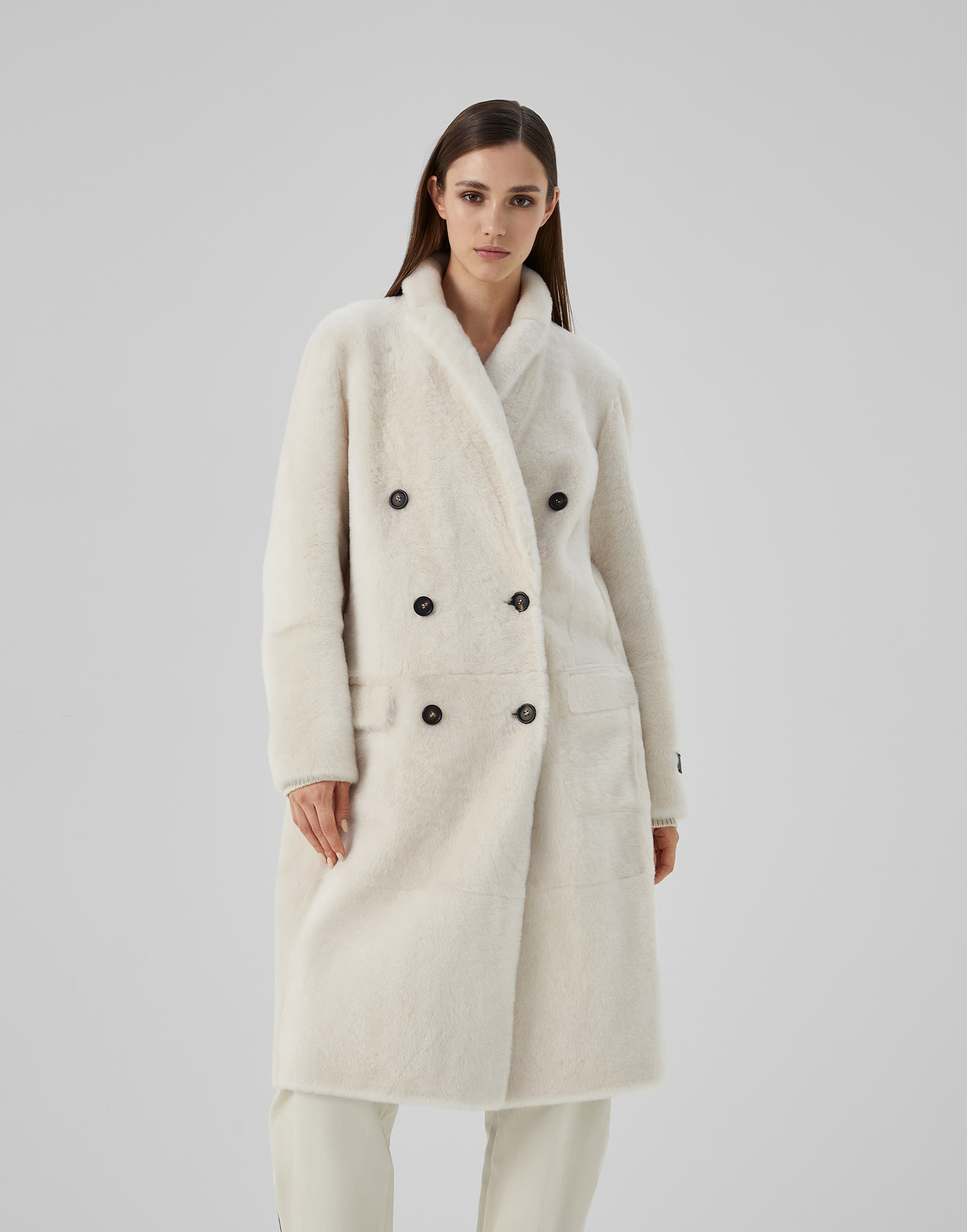 Shearling 2025 coat white