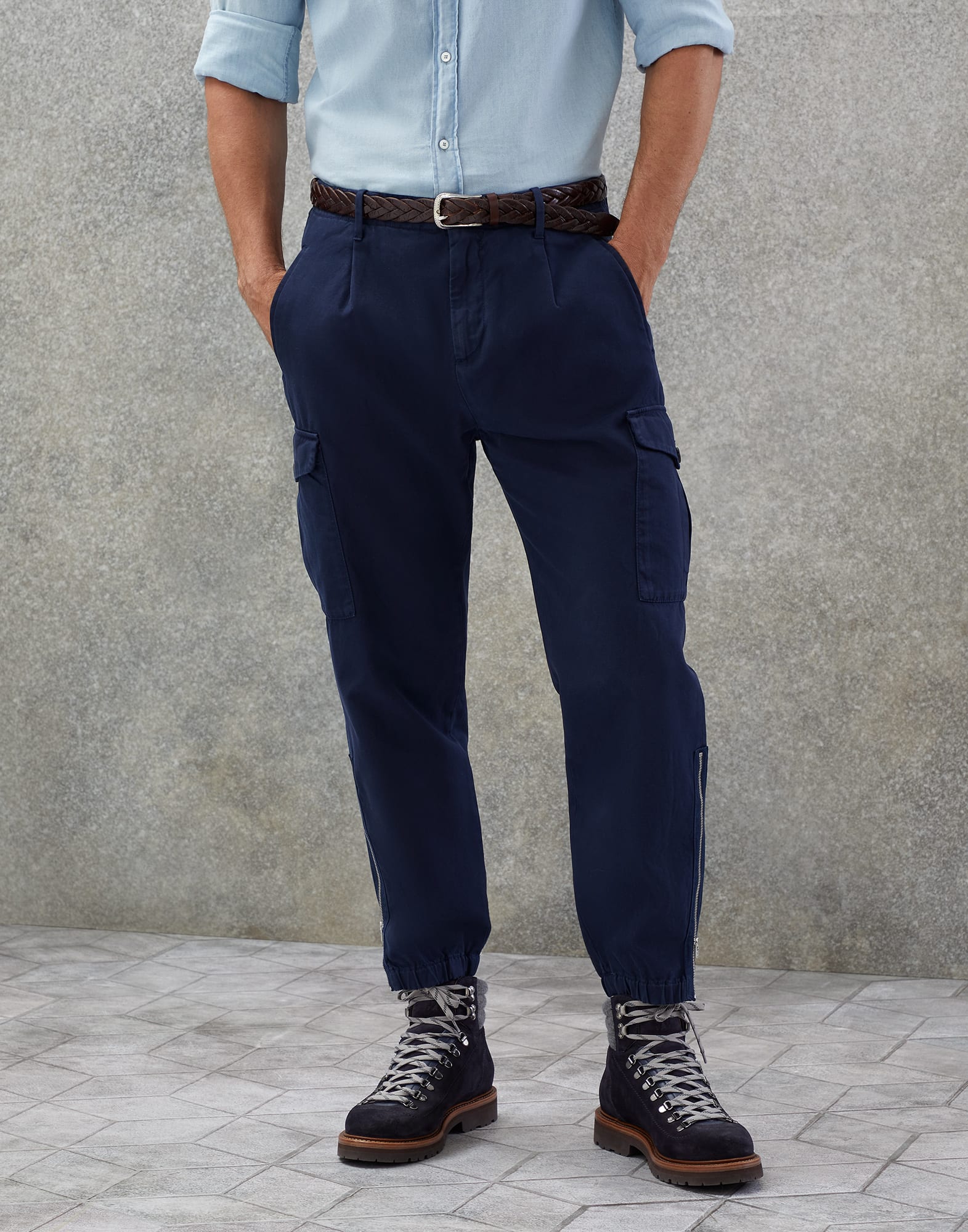 Ergonomic fit trousers Blue Man - Brunello Cucinelli