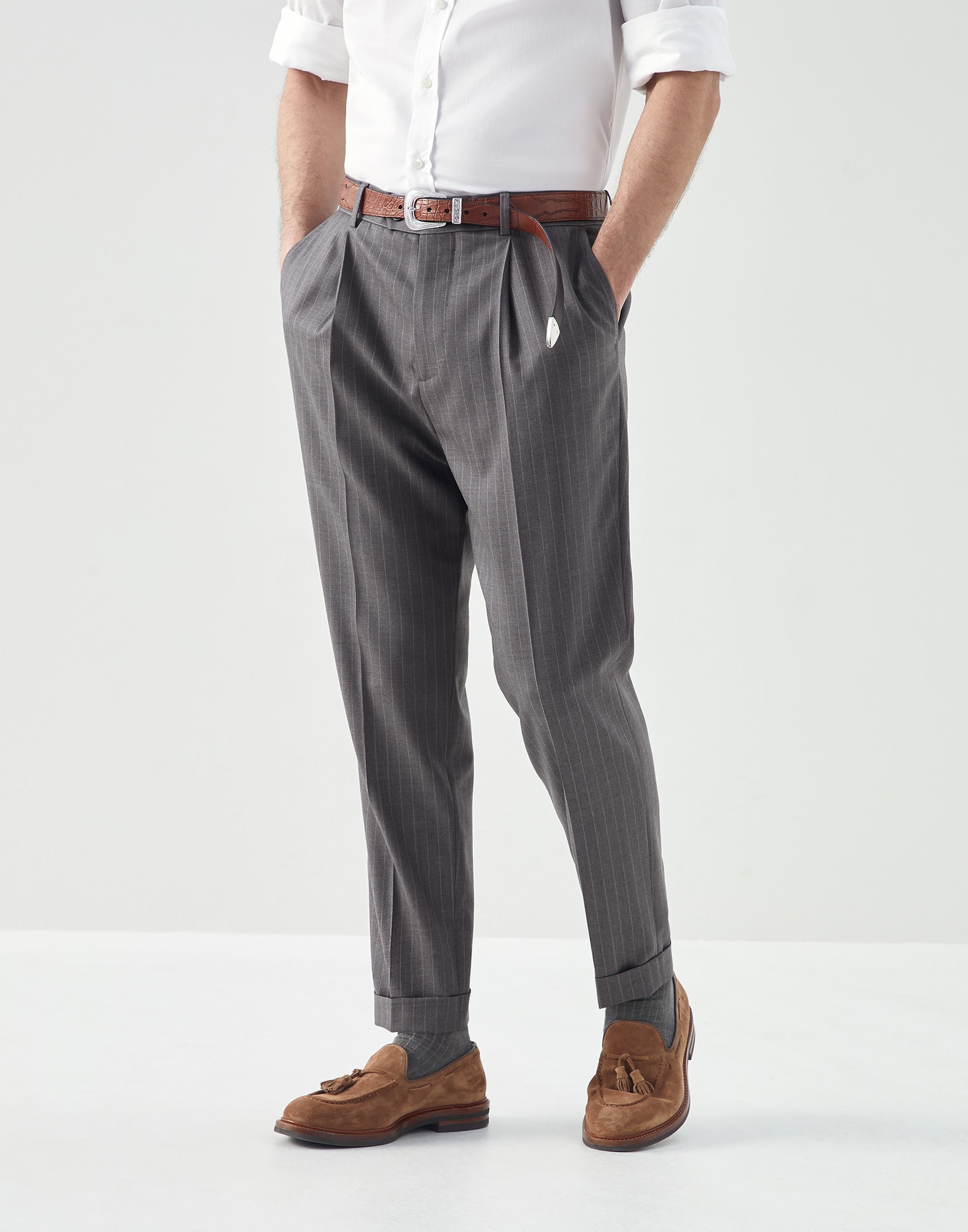 Chalk stripe trousers discount