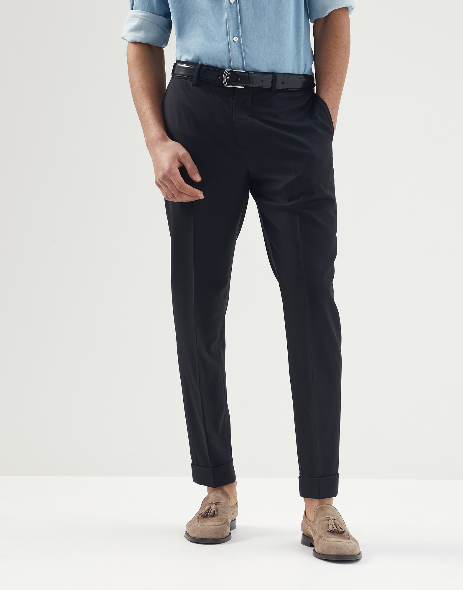 ELANHOOD Men's Slim Fit Poly Cotton Ravishing Glamorous Formal Designer  Trouser Pant