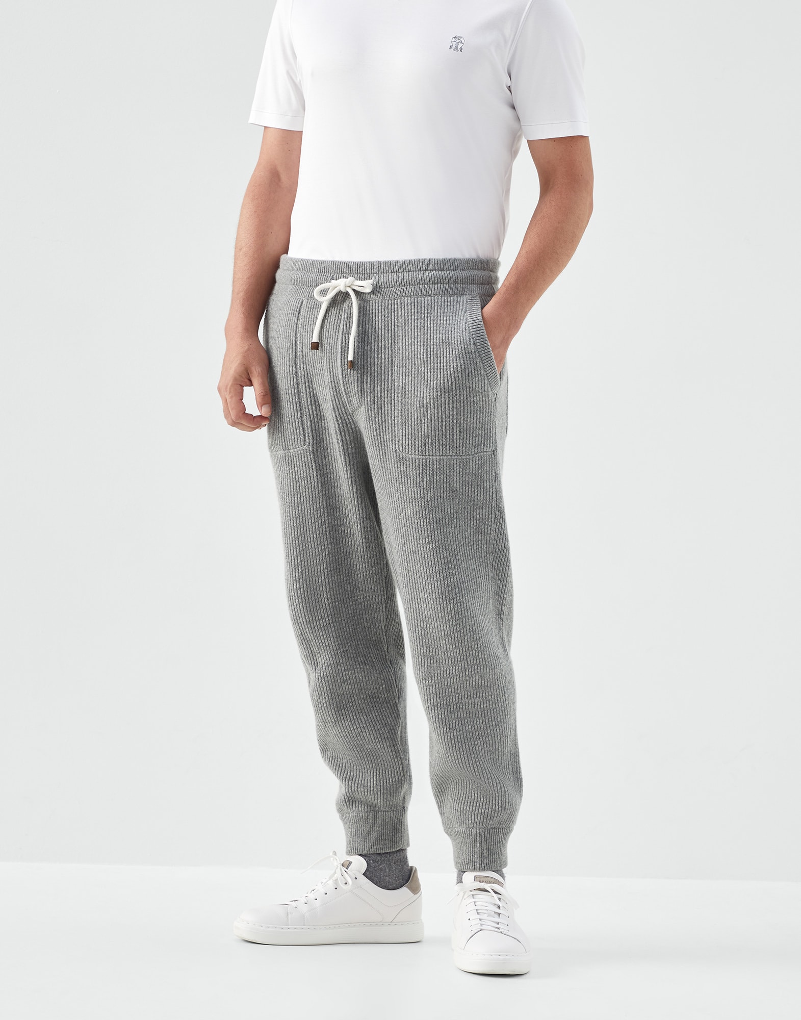 Ribbed online knit joggers