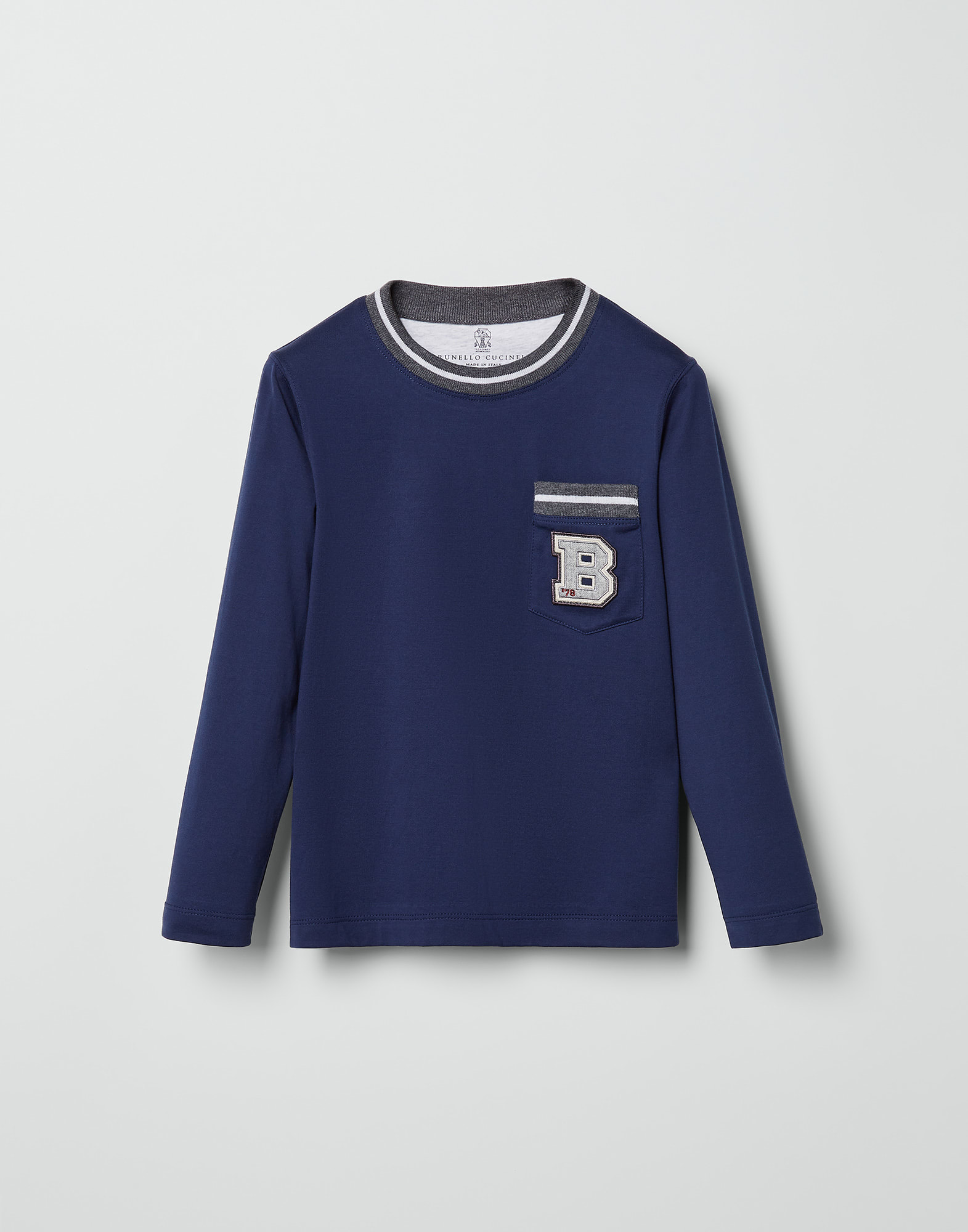 Long sleeve T-shirt Blue Boys - Brunello Cucinelli