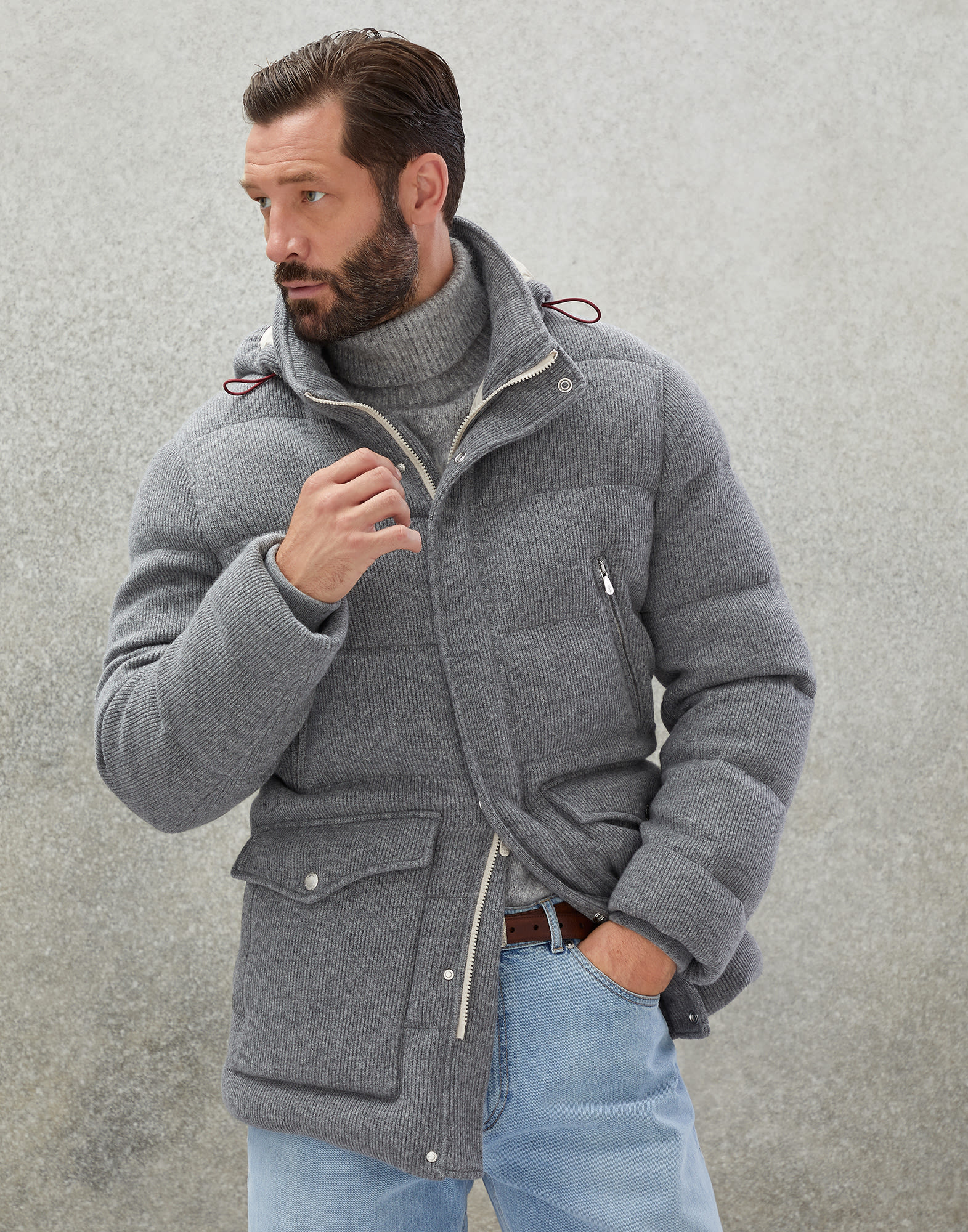 Brunello cucinelli down coat best sale