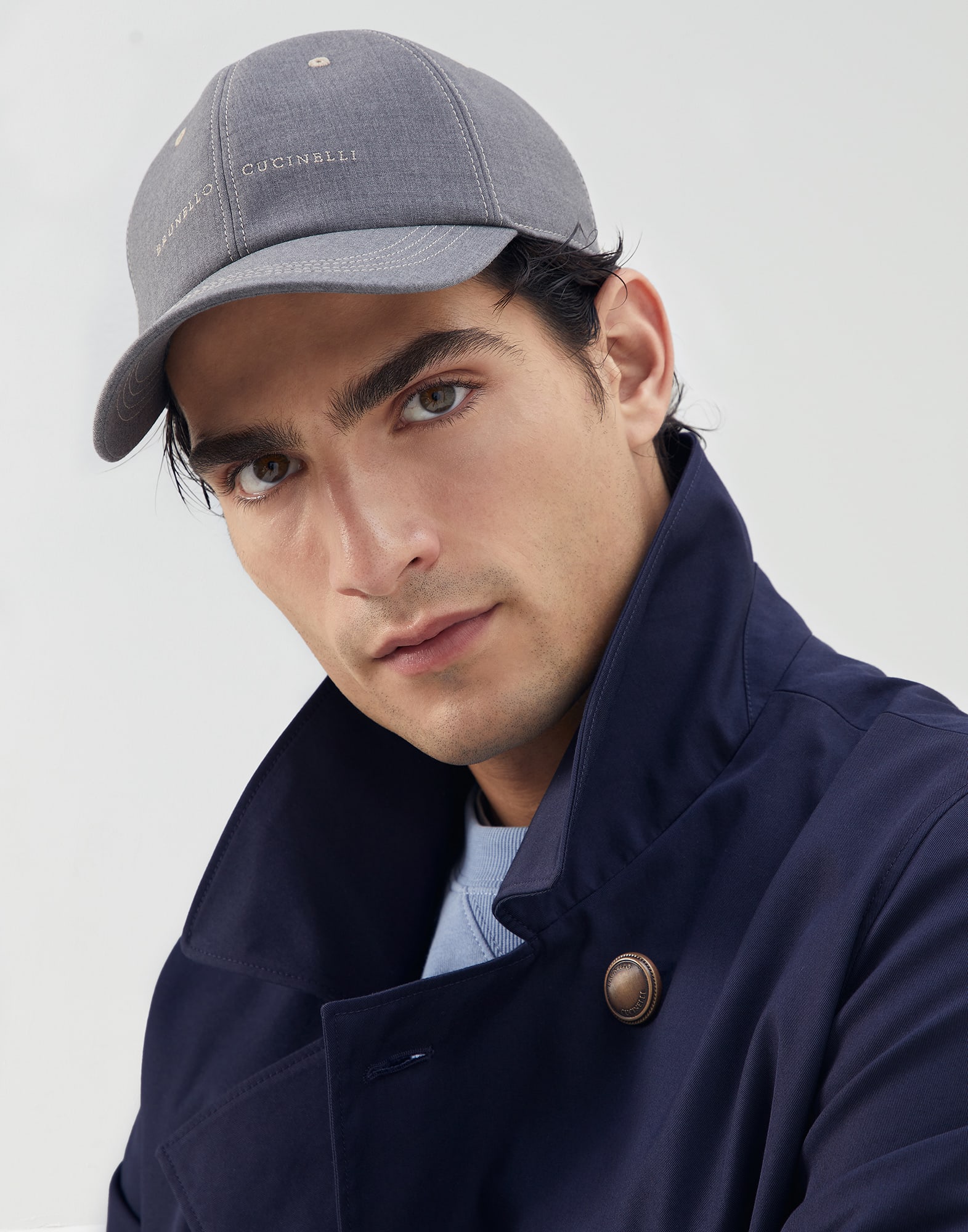 Baseball cap with embroidery (232MW4649977) for Man | Brunello Cucinelli
